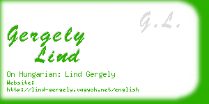 gergely lind business card